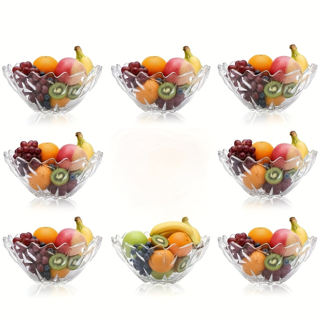 Set Of 2-34oz Glass Bowls for Kitchen Prep, Modern Round Serving Dishes for Dessert, Salad, Fruit, Pudding, Candy, Cereal, Ice Cream, Bowls