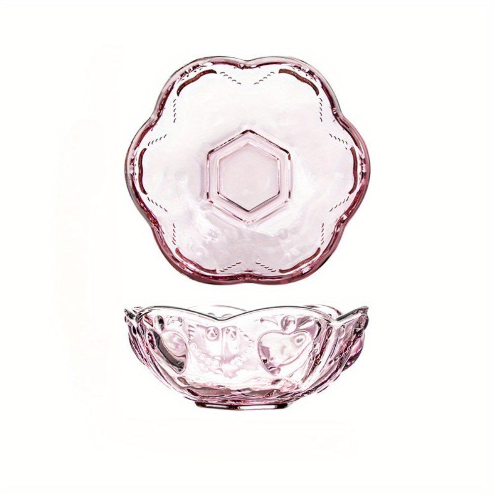 Creative Golden-rimmed Glass Bowl Bird's Nest Soup Bowl Cup Household Colorful Salad Bowl Dessert Bowl Set