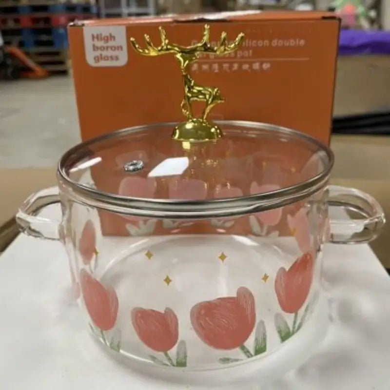 Microwave-safe High Borosilicate Transparent Glass Bowl, Suitable For Cooking\u002F Hot Pot\u002F Oven - Women'S Kitchen Decor Gift, Durable Tableware, Transparent Pasta\u002F Pizza\u002F Soup\u002F Pudding Pot, Perfect Kitchen Utensil