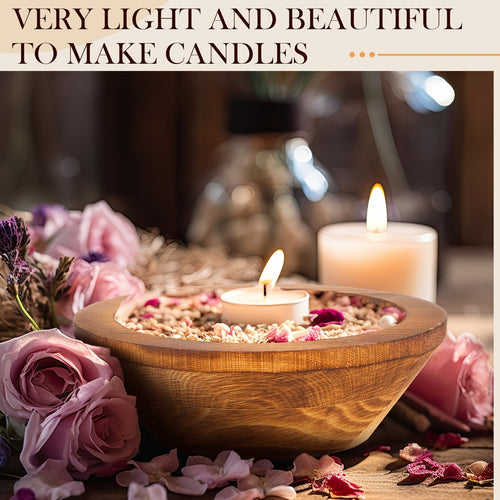 10pcs Wooden Dough Bowls For Candles Making Passover Vintage Round Hand Carved Wood Bowl Bulk For DIY Crafts Decoration Farmhouse Supplies Housewarming Gift (Wood)