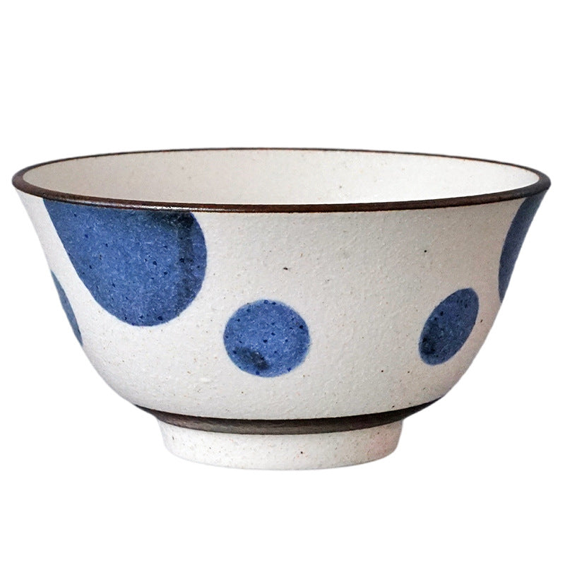 Japanese Ceramic Family Rice Bowl - 4-Person Dinnerware Set with Individual Bowls Suitable for Dining, Japanese Restaurant Table Setting, Gift