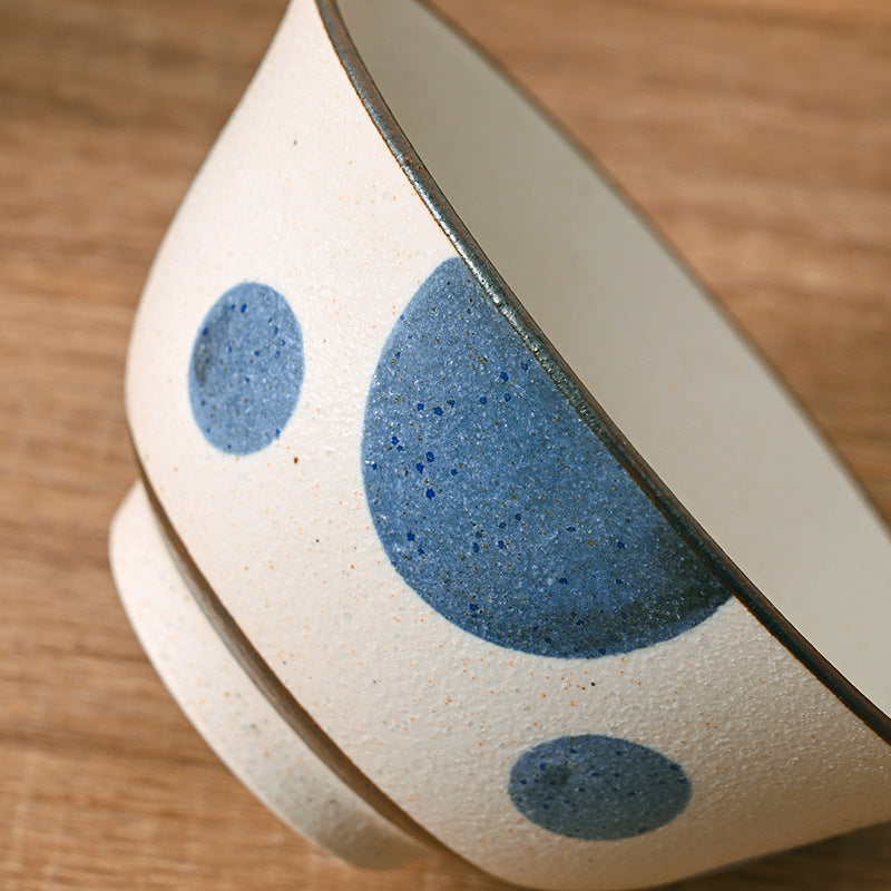 Japanese Ceramic Family Rice Bowl - 4-Person Dinnerware Set with Individual Bowls Suitable for Dining, Japanese Restaurant Table Setting, Gift