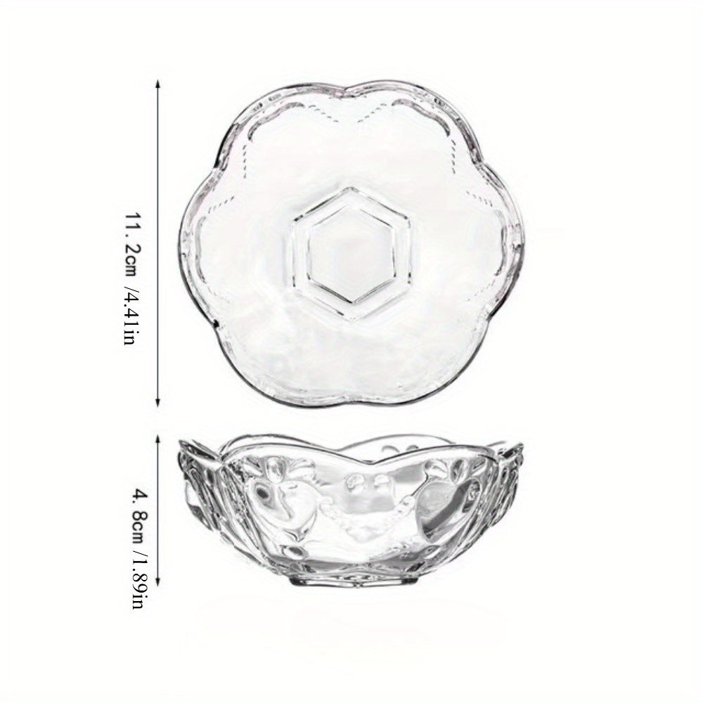 Creative Golden-rimmed Glass Bowl Bird's Nest Soup Bowl Cup Household Colorful Salad Bowl Dessert Bowl Set