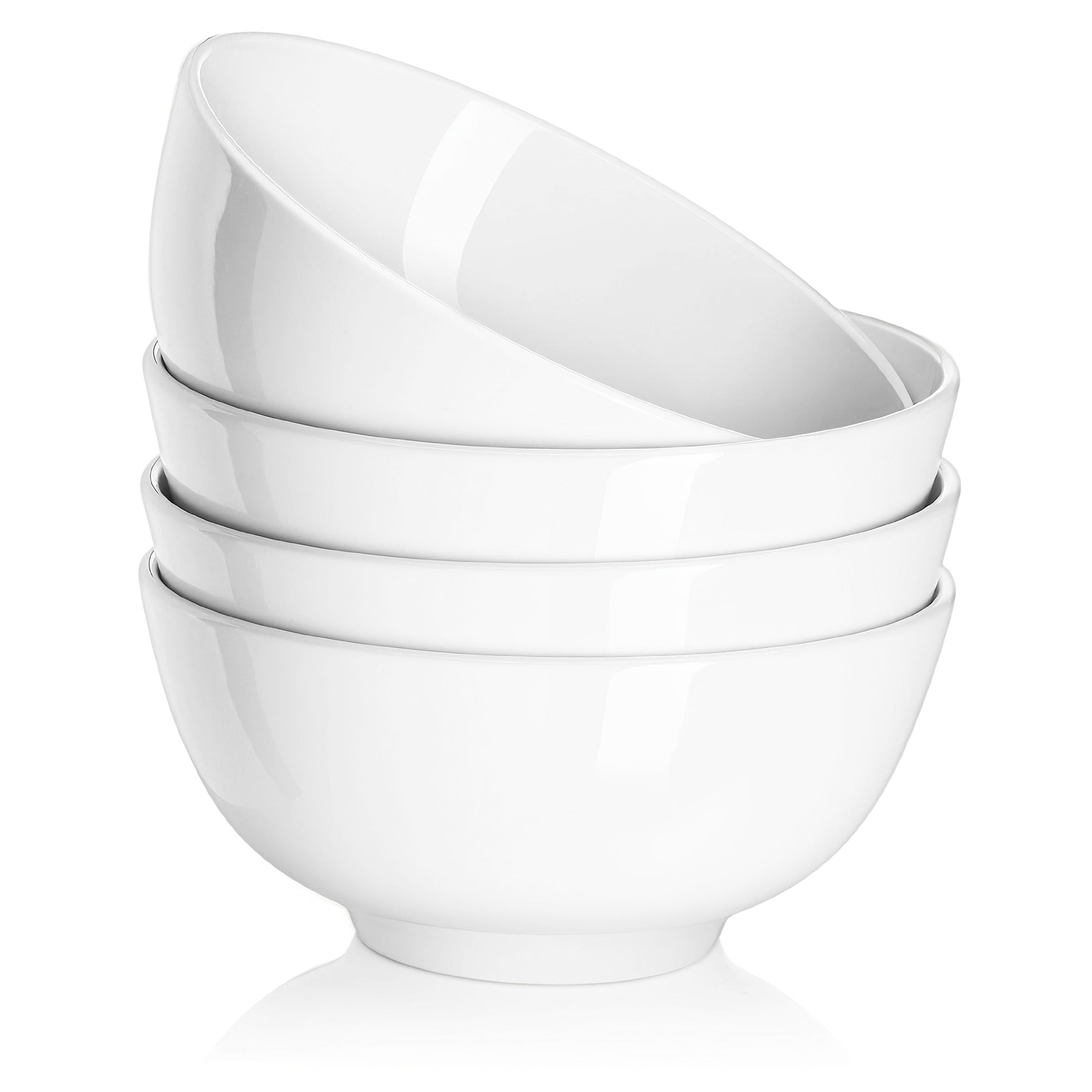 White Ceramic Bowls 4\u002F6pcs White Ceramic Bowls | 22oz Soup, Cereal, Ramen, Oatmeal, Fruit, Salad, Rice Bowl - Dishwasher & Microwave Safe
